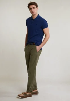 Best River Woods Slim fit basic chinobroek stretch kaki -