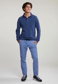 Best River Woods Slim fit basic chinobroek colorado blue -