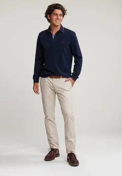Clearance River Woods Slim fit basic chinobroek sand -
