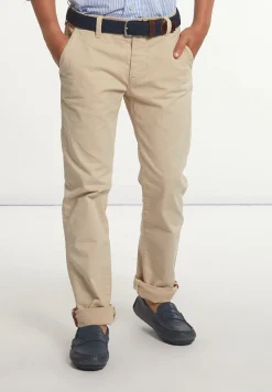 Discount River Woods Slim fit basic chinobroek stretch beige -