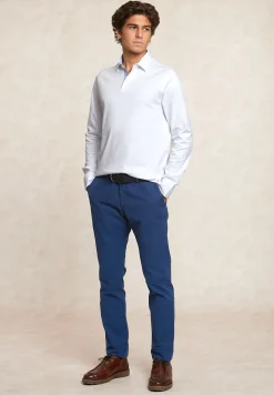 Sale River Woods Slim fit basic chinobroek stretch denim -
