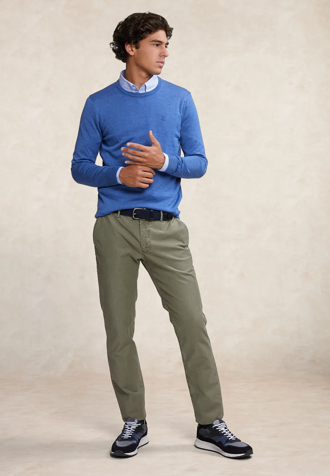 Online River Woods Slim fit basic chinobroek fynboss -