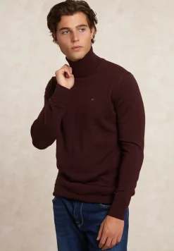 Discount River Woods Slim fit basic merino rolkraagtrui porto mix -