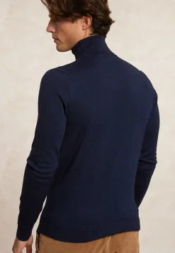 Outlet River Woods Slim fit basic merino rolkraagtrui moonlight mix -