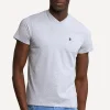Best River Woods Slim fit basic pima katoen V-hals T-shirt oyster mix -