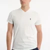 Discount River Woods Slim fit basic pima katoen V-hals T-shirt wit -