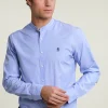 Outlet River Woods Slim fit effen hemd blauw -