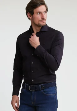 Discount River Woods Slim fit effen hemd blauw -