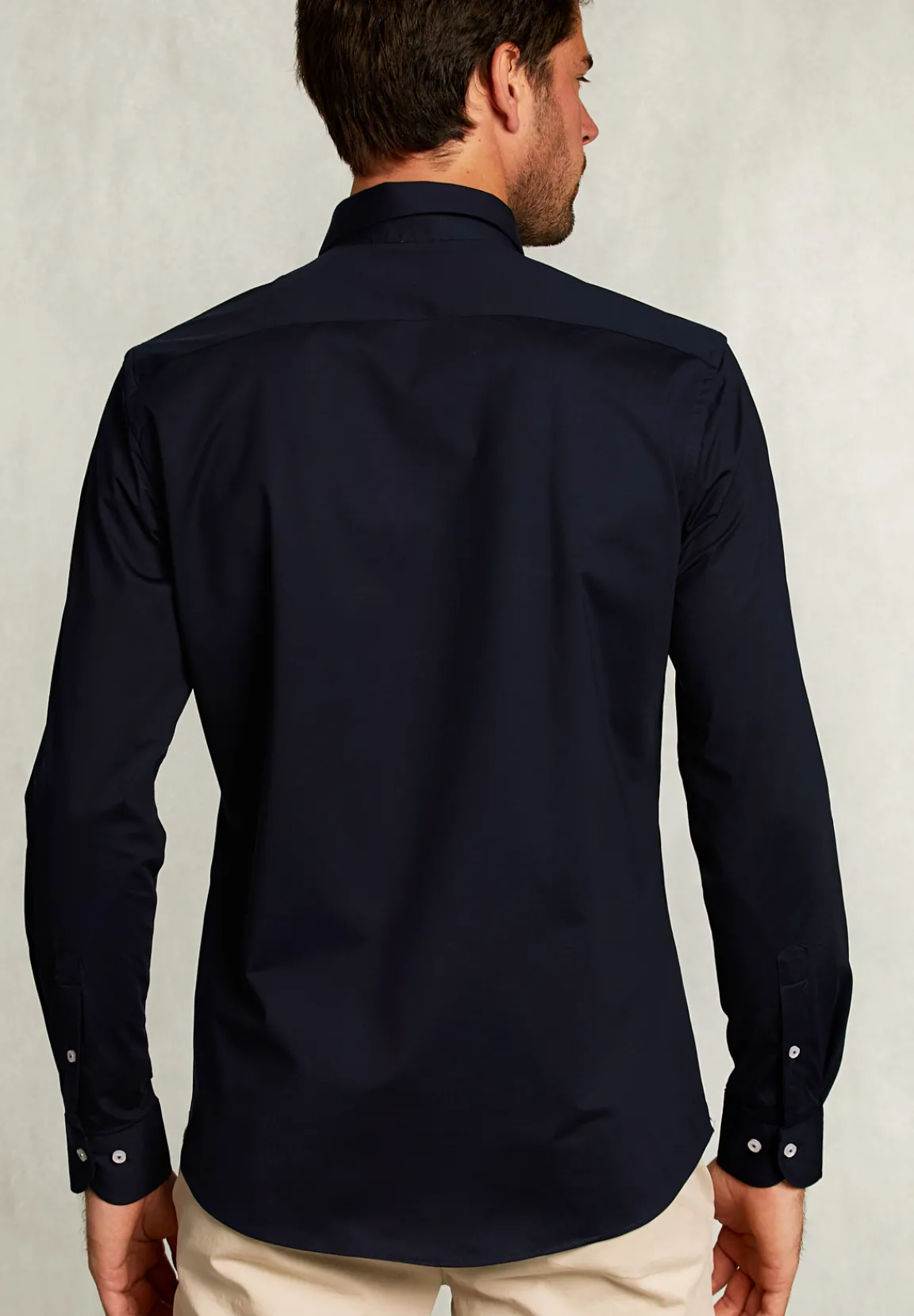 Hot River Woods Slim fit effen hemd blauw -