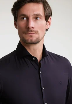 Discount River Woods Slim fit effen hemd blauw -