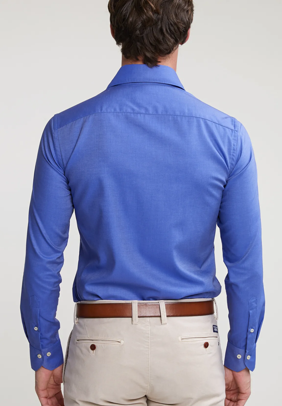 Fashion River Woods Slim fit effen katoenen hemd blauw -