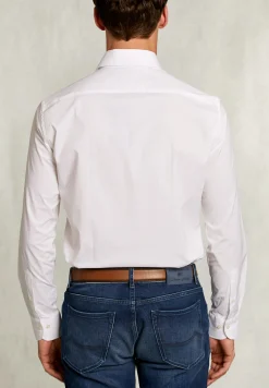 Sale River Woods Slim fit effen stretch hemd wit -