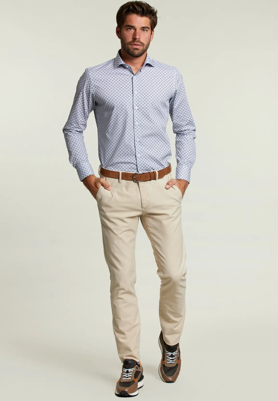 Sale River Woods Slim fit fantasie hemd multi -