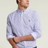 Online River Woods Slim fit fantasiehemd blauw/rood -