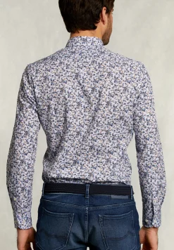 Hot River Woods Slim fit fantasiehemd blauw/bruin -