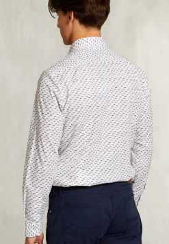 Discount River Woods Slim fit fantasiehemd blauw/wit -