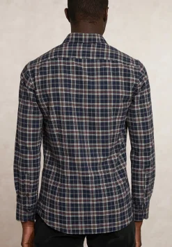 Sale River Woods Slim fit geruit flanellen hemd blauw/rood -