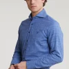 Outlet River Woods Slim fit geruit hemd blauw -