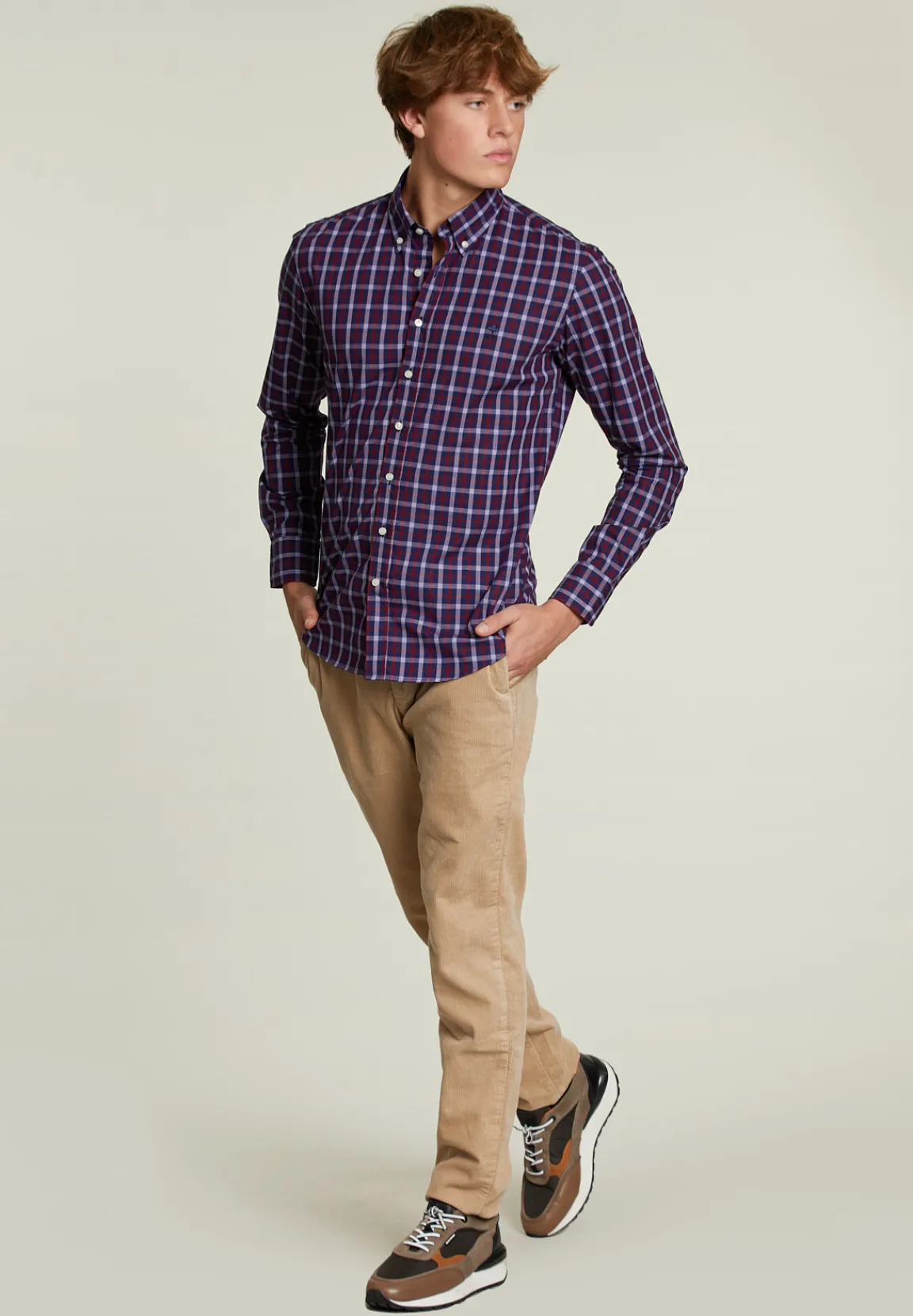 Sale River Woods Slim fit geruit hemd multi -