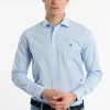 Online River Woods Slim fit gestreept hemd blauw/wit -