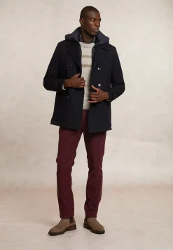 Sale River Woods Slim fit gestreepte wol-kasjmier trui mushroom -