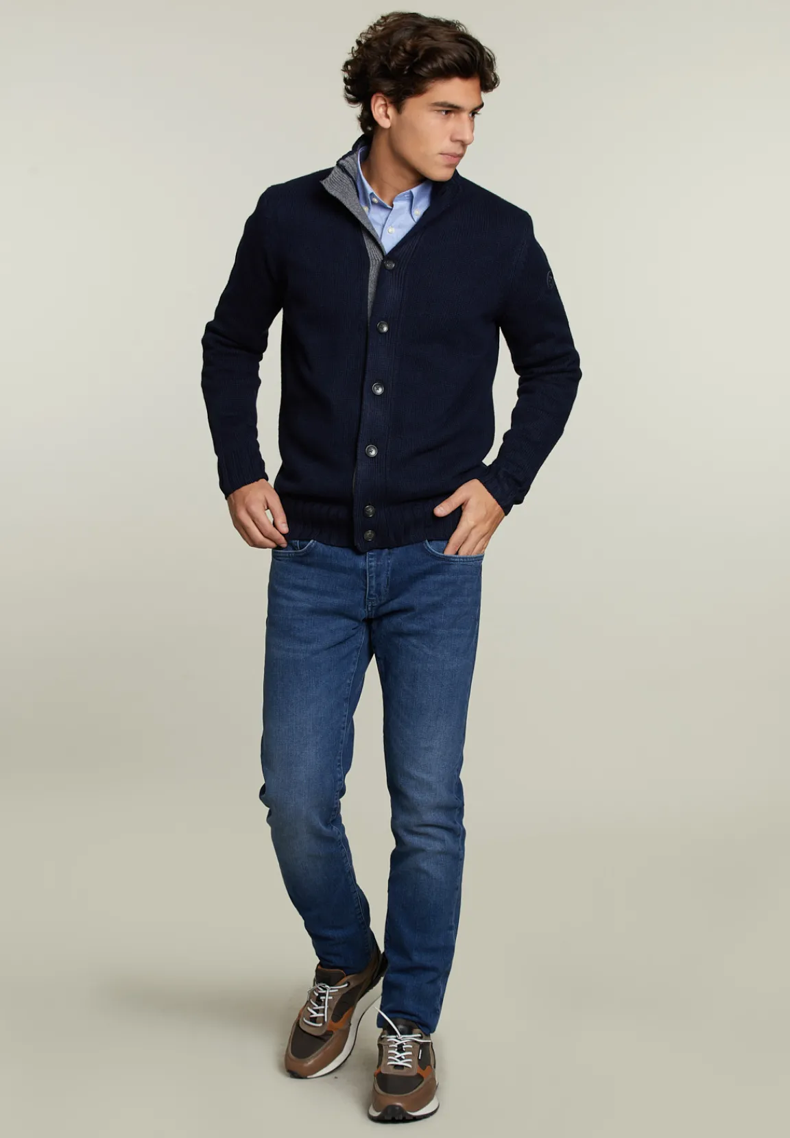Outlet River Woods Slim fit jeans 5-zakken stone -