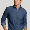 Online River Woods Slim fit jeanshemd dark bleach -
