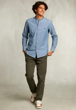 Best River Woods Slim fit jeanshemd medium bleach -