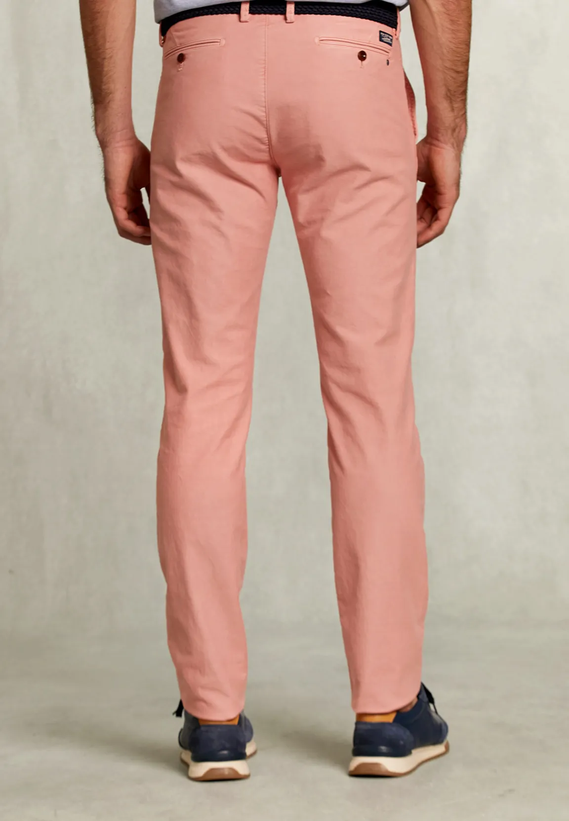 Discount River Woods Slim fit katoenen chino soil -