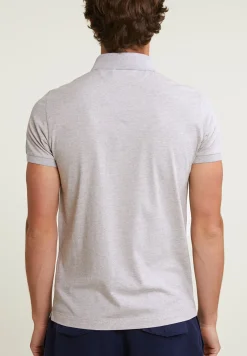 Discount River Woods Slim fit katoenen gestreepte polo old wood mix -