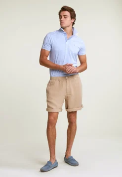 Fashion River Woods Slim fit katoenen gestreepte polo sky mix -
