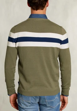 Best River Woods Slim fit katoenen trui ronde hals equator mix -