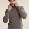 Fashion River Woods Slim fit merino rolkraag trui croissant mix -