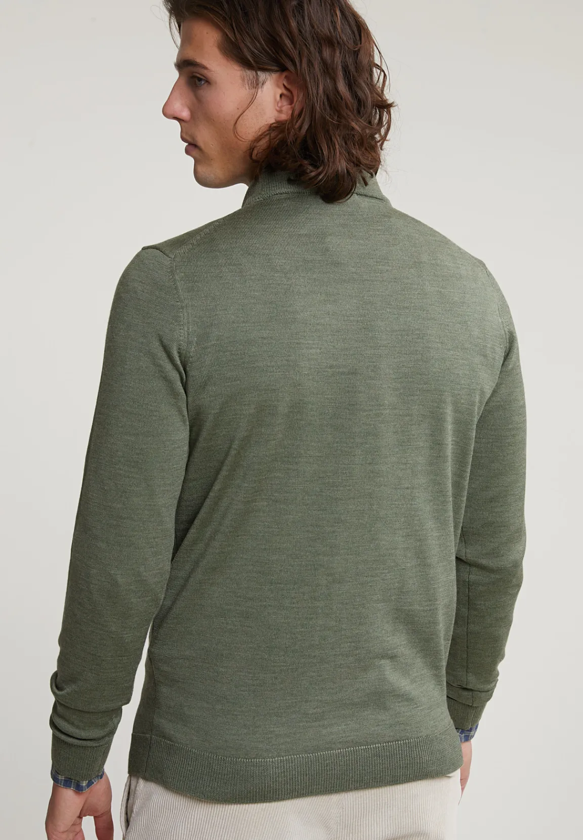 Discount River Woods Slim fit merinotrui ronde hals fynboss mix -