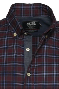 New River Woods Slim fit Princetonhemd in blauw -