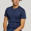 Sale River Woods Slim fit scheerwol T-shirt blauw -