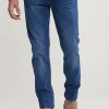 Outlet River Woods Slim fit stretch jeansbroek 5-zakken light stone -