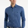 Fashion River Woods Slim fit technisch hemd blauw -