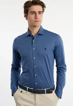 Fashion River Woods Slim fit technisch hemd blauw -