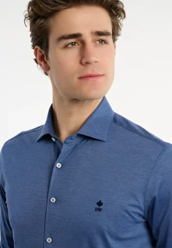 Fashion River Woods Slim fit technisch hemd blauw -