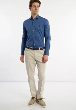 Fashion River Woods Slim fit technisch hemd blauw -