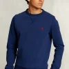 Sale River Woods Slim fit trui ronde hals oxford blue -