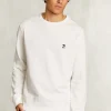 Online River Woods Slim fit trui ronde hals écru -