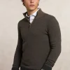 Hot River Woods Slim fit wol-kasjmier trui opstaande kraag hazel mix -