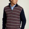 Best River Woods Slim fit wollen trui navy/montrose -