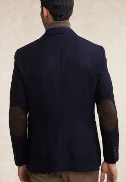 Discount River Woods Slim fit zuivere scheerwol blazer 2-knopen blauw -