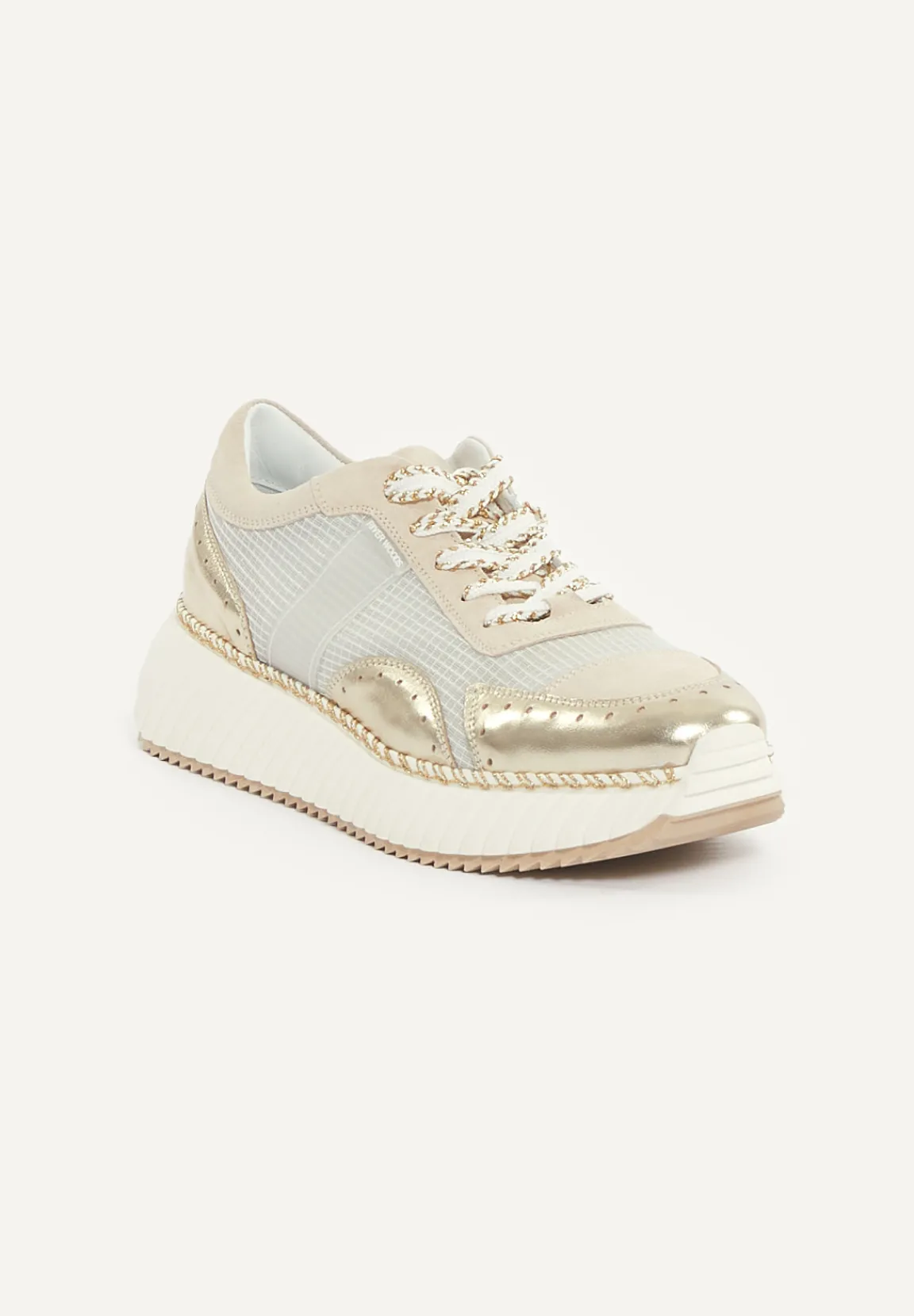 Sale River Woods Sneakers met veters detail in goudkleur -