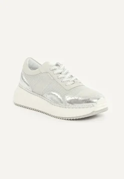 Fashion River Woods Sneakers met veters detail in zilverkleur -