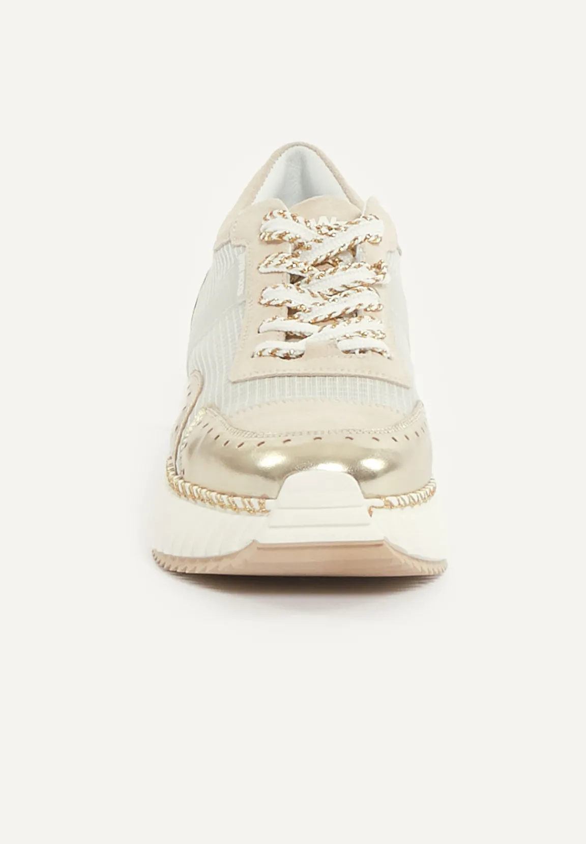 Sale River Woods Sneakers met veters detail in goudkleur -