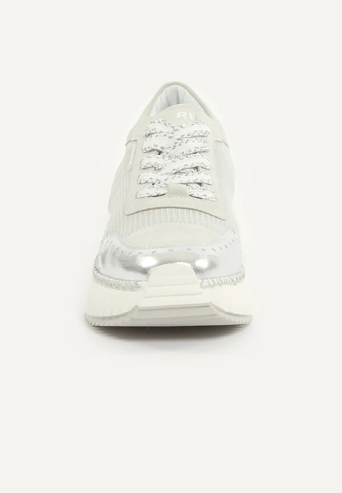 Fashion River Woods Sneakers met veters detail in zilverkleur -